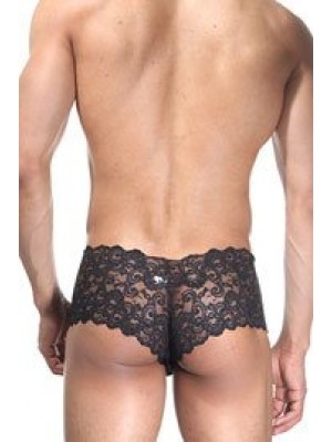 Siyah Dantel Boxer Çamaşır