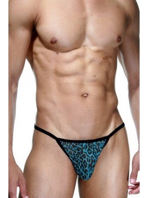 G-String Mavi Leoparlı Erkek Kulot