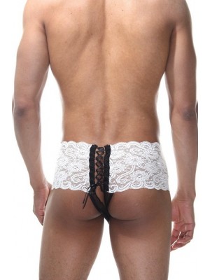 Erkek Transparan Dantel BoxerŞort