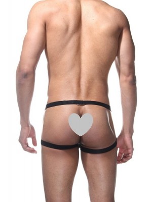 Kalça Dekolteli Erkek Deri Slip